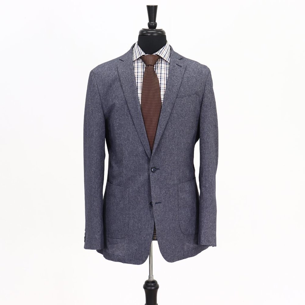 Stafford 42L Gray Solid 2-Button Sport Coat Blazer Jacket B303